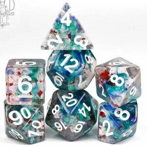 2 for $25 - NEW Alien Bloodbath Dice Set - 7‎ Resin Dice - Dungeons and Dragons